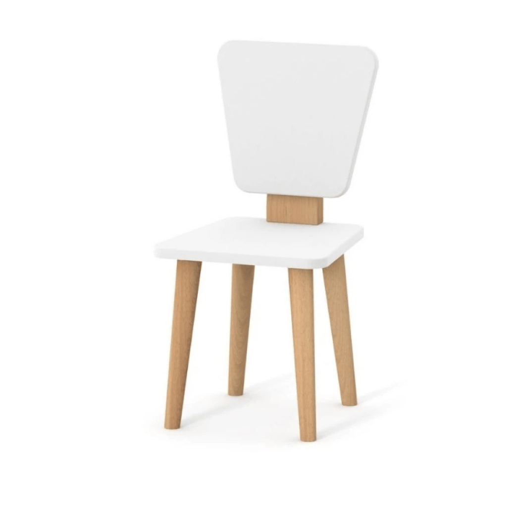 Dětská židlička Solli Gekko Kids, Bílá / Přírodní Buk